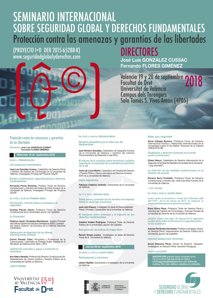 POSTER SEMINARIO SEGURIDAD GLOBAL Y DERECHOS